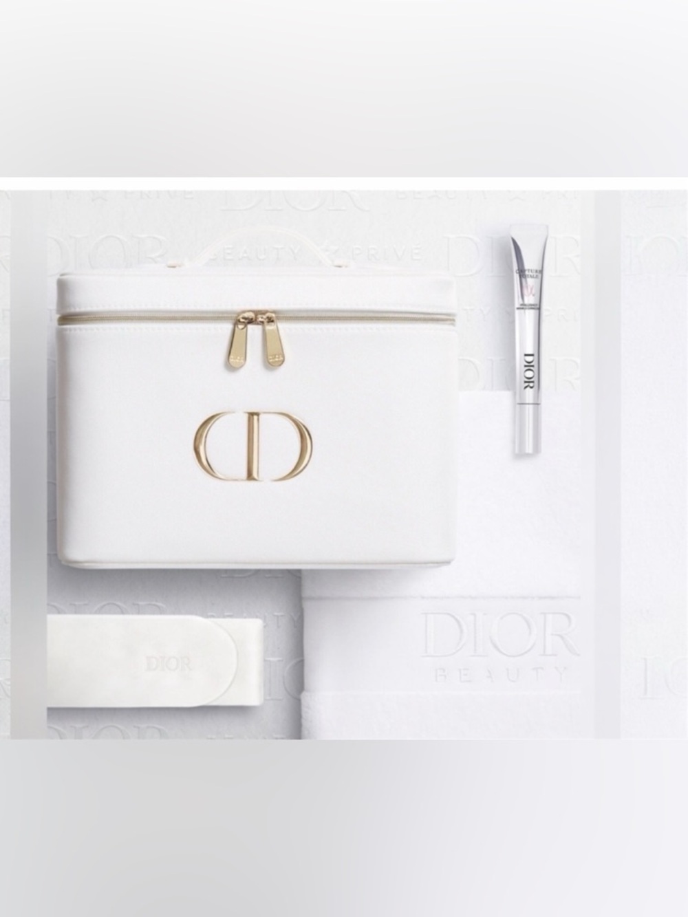 DIOR Lux Vanity Case platinum gift set with full size capture totale hyalushot